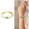 Image 1 : Natural Green Jade 8mm Bead Flex Bracelet