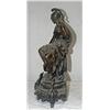 Image 2 : Bronze Clock - Woman Sitting