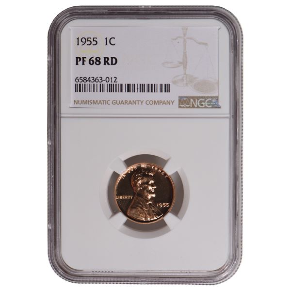 1955 Lincoln Cent NGC PF68RD