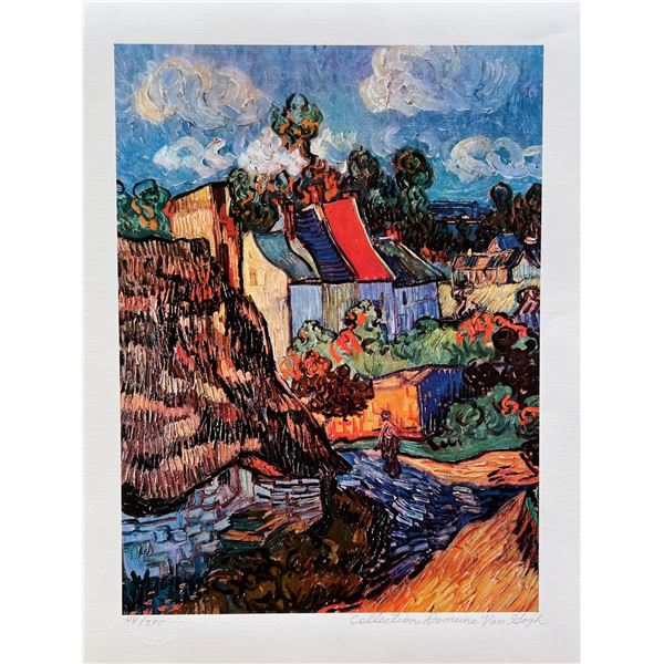 Vincent Van Gogh HOUSES AT AUVERS Estate Signed Limited Edition Giclee