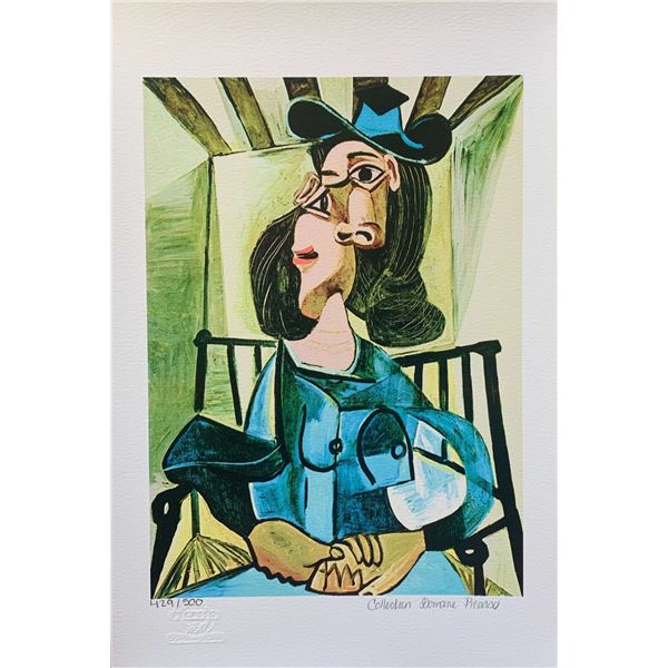 Pablo Picasso SEATED WOMAN WITH HAT Estate Signed Limited Edition Giclee