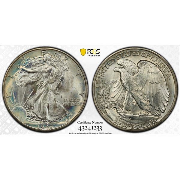 1943-D Walking Liberty Half Dollar PCGS MS67