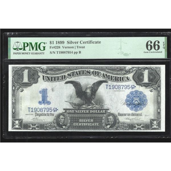 1899 $1 Black Eagle Silver Certificate PMG 66EPQ