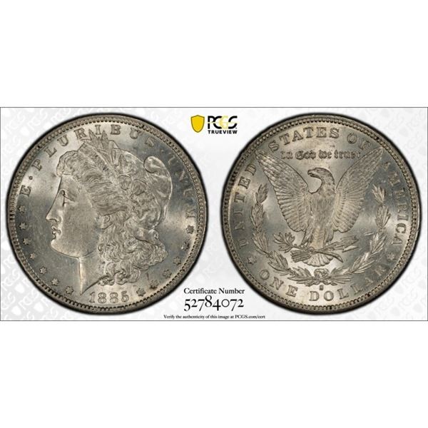 1885-S $1 Morgan Silver Dollar PCGS AU58