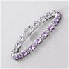 Image 2 : Plated Rhodium 14.40ctw Amethyst Bracelet