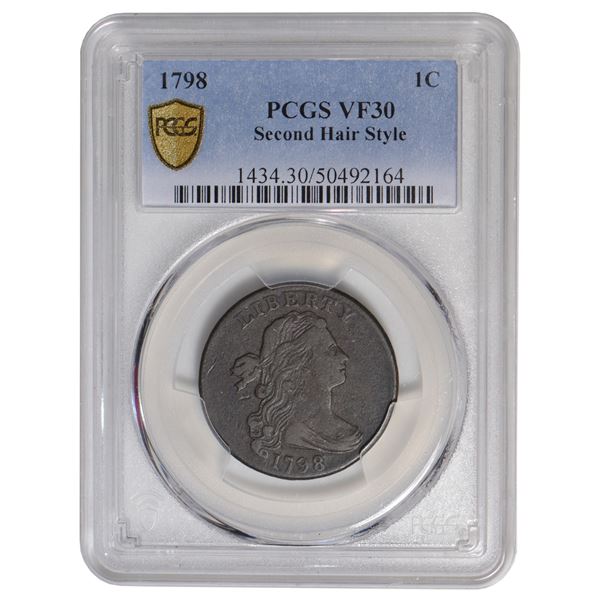 1798 Draped Bust Large Cent PCGS VF30