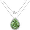 Image 2 : Plated Rhodium 4.65ctw Chrome Diopside Pendant