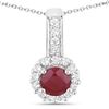 Image 2 : Plated Rhodium 2.17ctw Ruby and White Topaz Jewelry Set