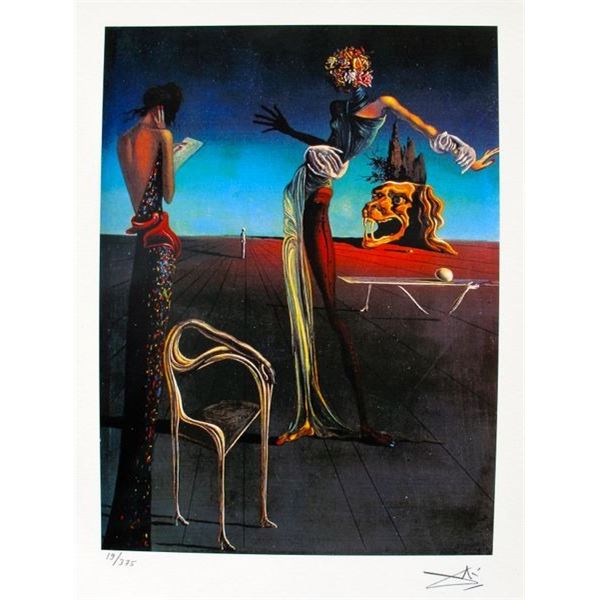 Salvador Dali WOMAN WITH HEAD OF ROSES Facsimile Signed & Numbered Giclee