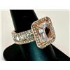 Image 2 : Sparkling 5 Ct Radiant Cut Lab Simulated Light Pink Diamond Ring