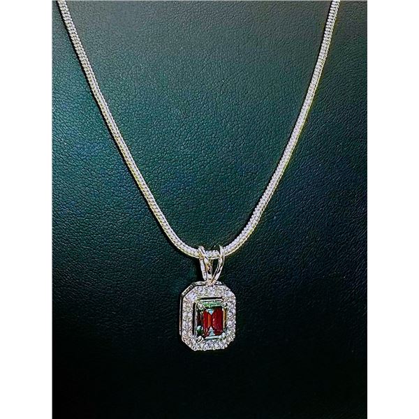 3.5 Cwt. Emerald Green Fire Moissanite Pendant