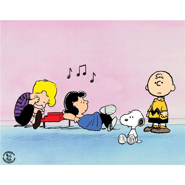 PEANUTS Sericel Animation Art Lucy Snoopy Charlie Brown Schroeder
