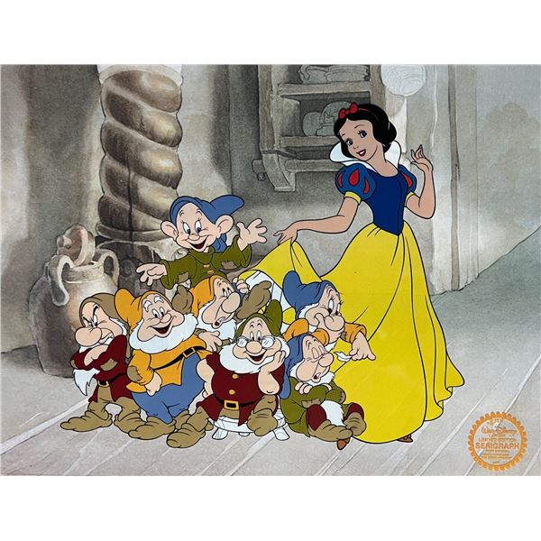 DISNEY SNOW WHITE & THE SEVEN DWARFS Sericel Animation Art Serigraph Cel