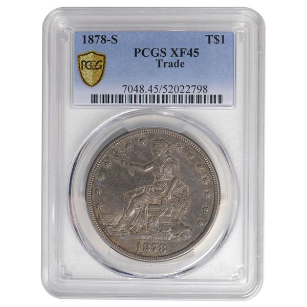 1878-S $1 Trade Dollar PCGS XF45