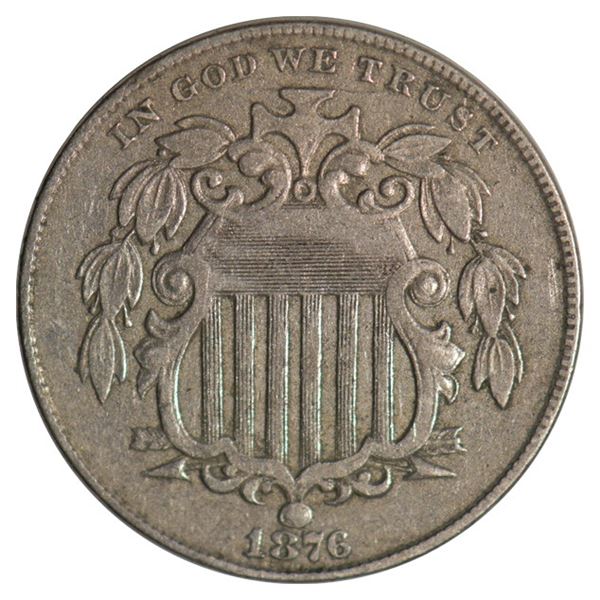 1876 Shield Nickel Coin