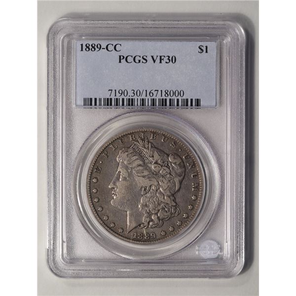 1889-CC $1 Morgan Silver Dollar PCGS VF30