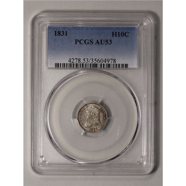 1831 Capped Bust Half Dime PCGS AU53