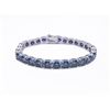 Image 1 : Plated 18KT White Gold 27ctw Russian Color Change Lab Simulated Alexandrite Tennis Bracelet