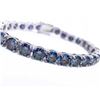 Image 6 : Plated 18KT White Gold 27ctw Russian Color Change Lab Simulated Alexandrite Tennis Bracelet