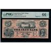 Image 1 : 1850s $5 Falls Village CT Obsolete PMG 66EPQ