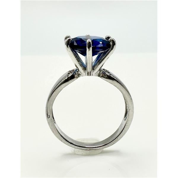 Beautiful 3.5 Ct Vs1 Deep Midnight Blue Simulated Diamond Ring