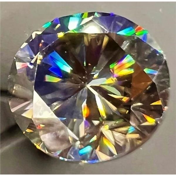 5.89 Ct Vs1 Golden Amber Bronze Fire Moissanite Solitaire