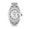 Image 1 : Rolex Ladies Stainless Steel White Roman Dial Smooth Bezel Quickset Date Watch