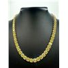 Image 2 : 18KT White Gold Plated 69ctw Lemon Yellow Moissanite Tennis Necklace