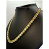 Image 3 : 18KT White Gold Plated 69ctw Lemon Yellow Moissanite Tennis Necklace