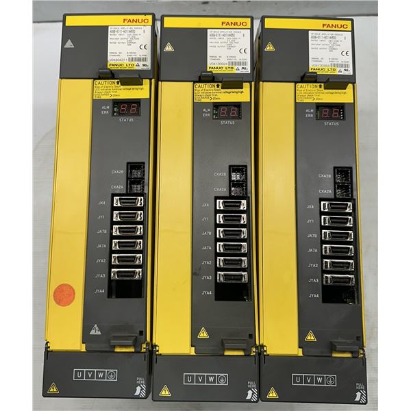 (3) Fanuc #A06B-6111-H011#H550 Spindle Amplifiers