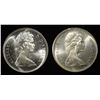 Image 1 : 1966 & 1967 $1 CANADA 80% SILVER BU
