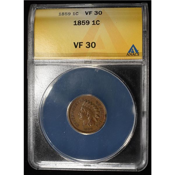 1859 INDIAN CENT ANACS VF30