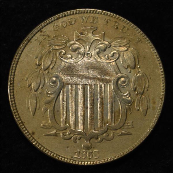 1868 SHIELD NICKEL NICE ORIG UNC