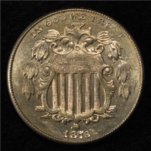 1876 SHIELD NICKEL CH BU