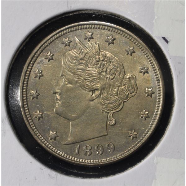 1899 'V' NICKEL CH BU NEAR GEM