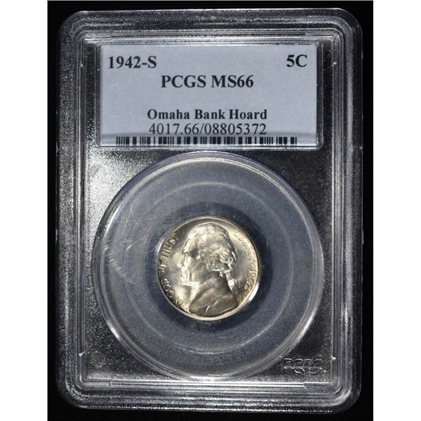 1942-S JEFFERSON WAR NICKEL PCGS MS66