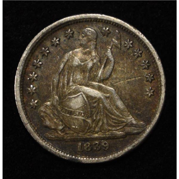 1839-O SEATED LIBERTY DIME XF SCRATCH