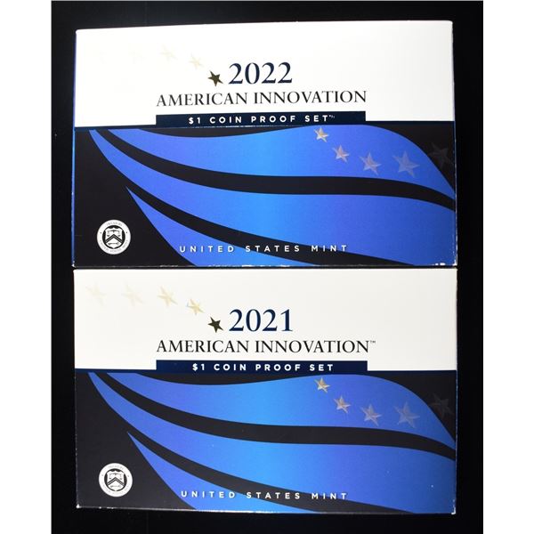 2021 & 2022 $1 COIN PROOF SET AMERICAN INNOVATION