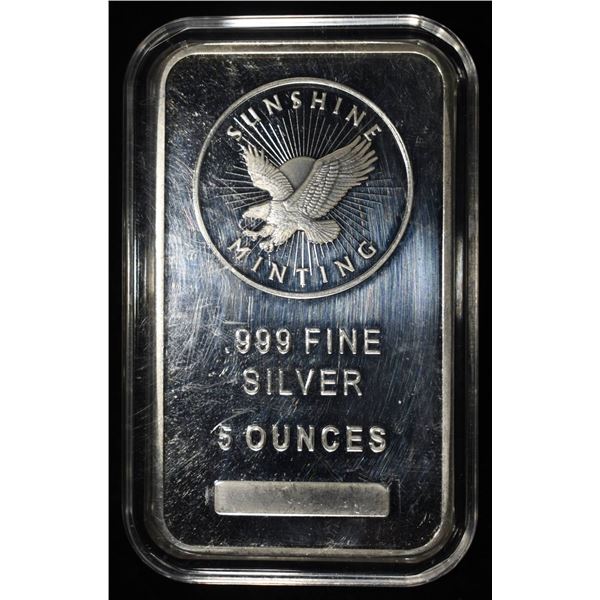 SUNSHINE MINTING 5 OZ .999 SILVER BAR