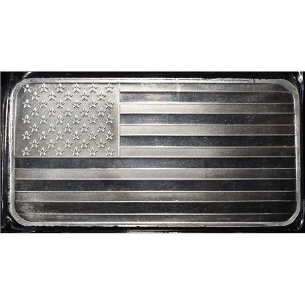 FLAG 10 OZ .999 SILVER BAR