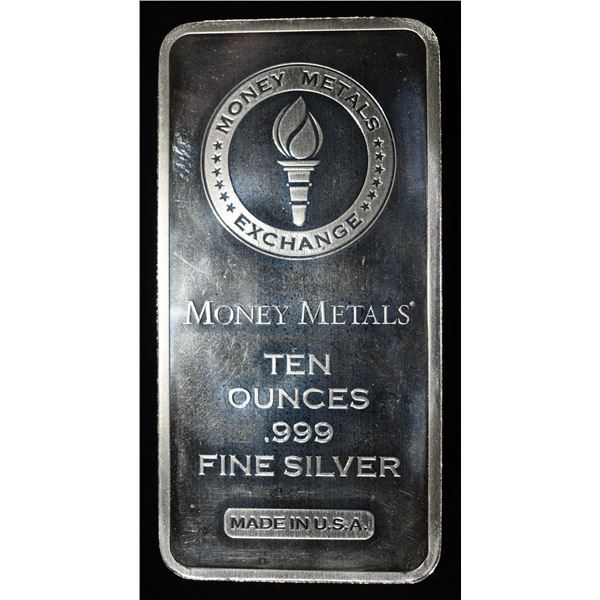 MONEY METALS 10 OZ .999 SILVER BAR