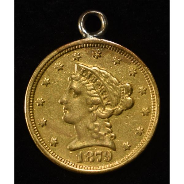 1879-S $2.5 GOLD LIBERTY JEWELRY LOOP ATTACHED
