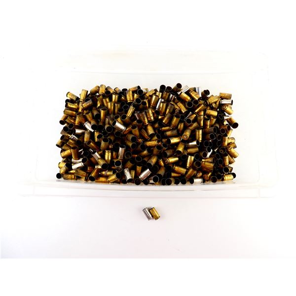 NON-PRIMED ASSORTED 9MM LUGER BRASS AND NICKEL CASES LOT