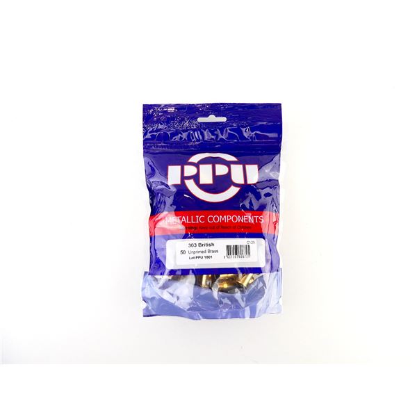 NEW NON-PRIMED PPU .303 BR BRASS CASES LOT
