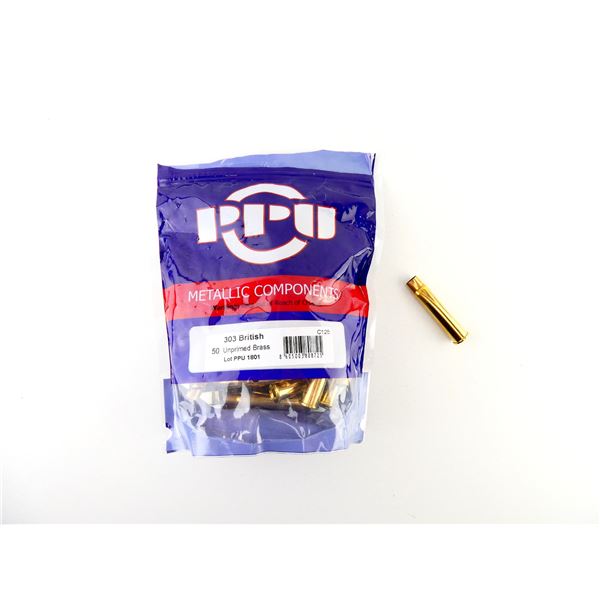 NEW NON-PRIMED PPU .303 BR BRASS CASES LOT