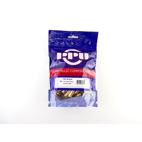 NEW NON-PRIMED PPU .303 BR BRASS CASES LOT