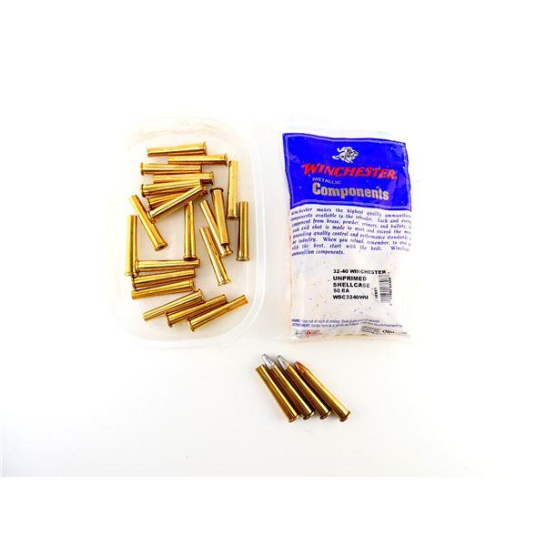 NEW NON-PRIMED WINCHESTER .32-40 WIN BRASS CASES LOT