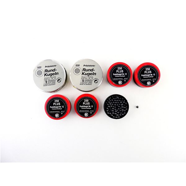 ASSORTED RWS AND HAENDLER & NATERMAN 4.55MM BB'S LOT