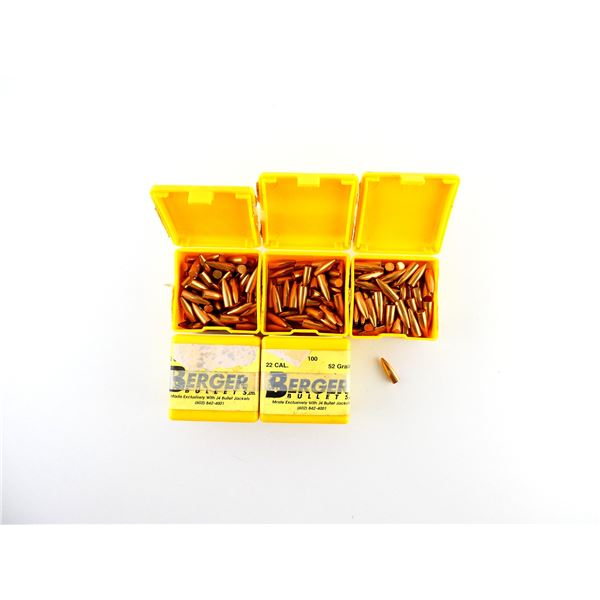 BERGER .22 CALIBER BULLETS LOT