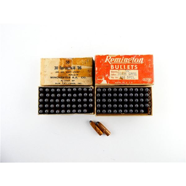 REMINGTON AND WINCHESTER .30-06 SPRG BULLETS LOT